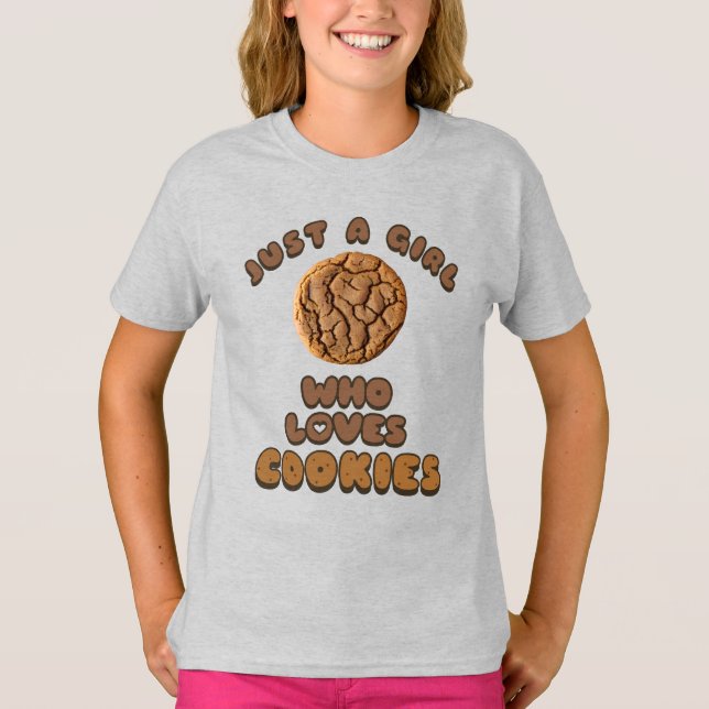Solo un chica que ama la camiseta de Cookies (Anverso)