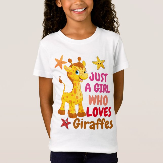 sólo un chica que ama la camiseta de jirafas (Anverso)