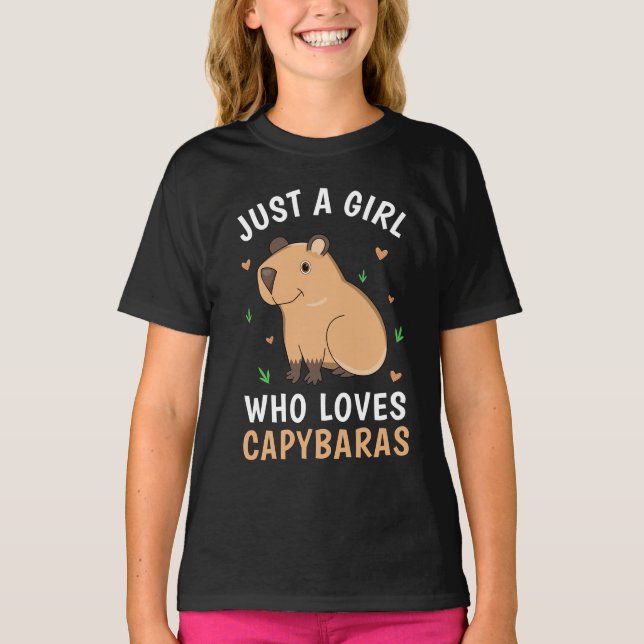 Solo un Chica que ama la camiseta de los niños de  (Anverso)