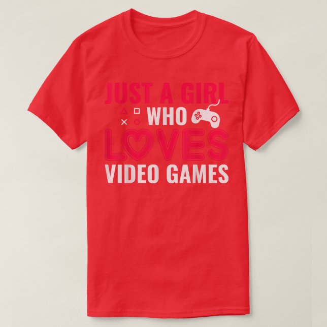 Solo un Chica que ama la camiseta de los videojueg (Diseño del anverso)