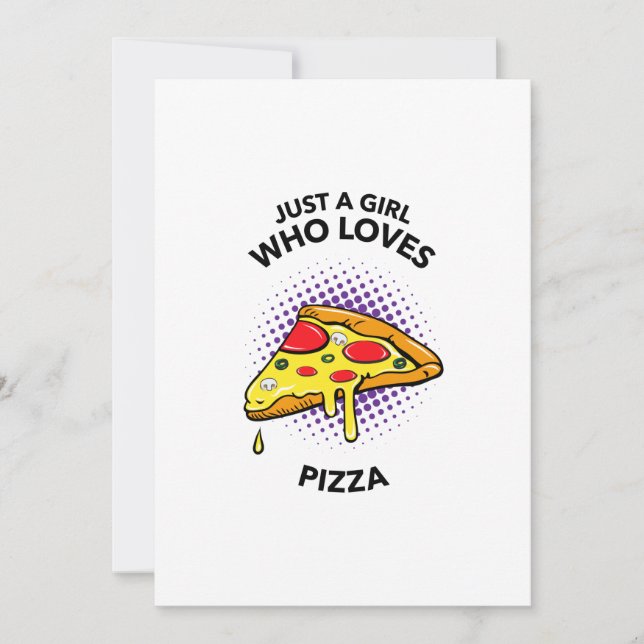 Sólo un chica que ama la pizza comida italiana div (Anverso)