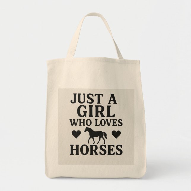 Sólo un Chica que ama los caballos a la bolsa - ec (Frente)