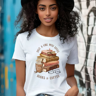 Solo un Chica que ama los libros y la camiseta de