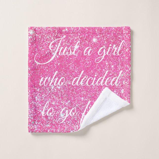 SÓLO UN CHICA QUE DECIDIÓ HACER Purpurina Rosado C (Toallita)