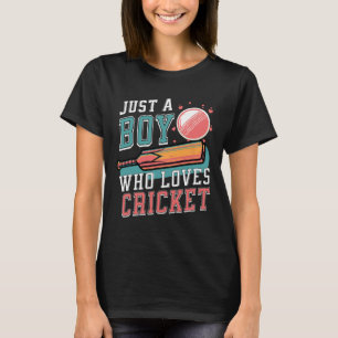 Solo un chico que ama la camiseta de cricket T y L
