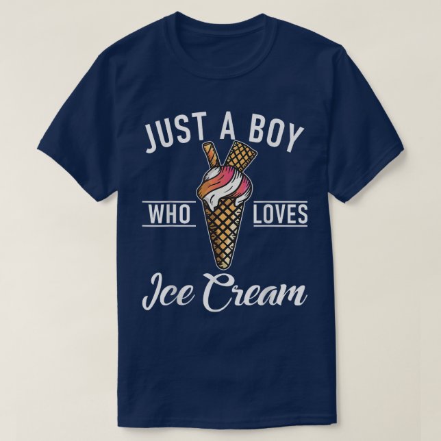 Solo un chico que ama la camiseta de helado (Diseño del anverso)