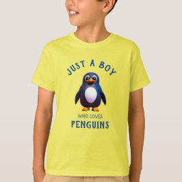 Solo un chico que ama la camiseta de los pingüinos