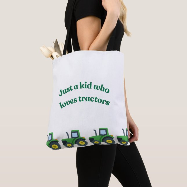 Solo un chico que ama los tractores - Bolsa Tote (Detalle)
