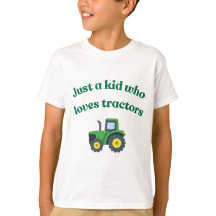 Solo un chico que ama los tractores - camiseta par