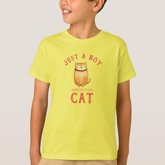 Solo un chico que ama su camiseta Cat (Anverso)