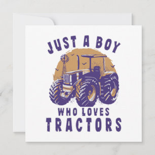 Solo un chico que ama tractores camiones agrícolas