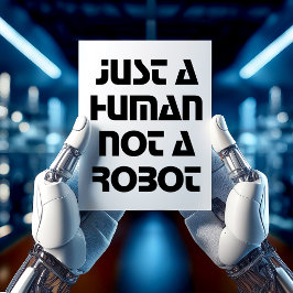 Solo un Humano No un Robot Tipografía Tarjeta Post
