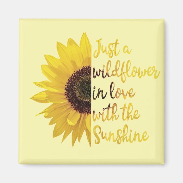 Solo un imán cuadrado de Wilflower (Frente)