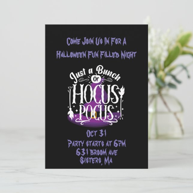 Solo Un Montón De Invitaciones De Hocus Pocus Hall (Anverso de pie)
