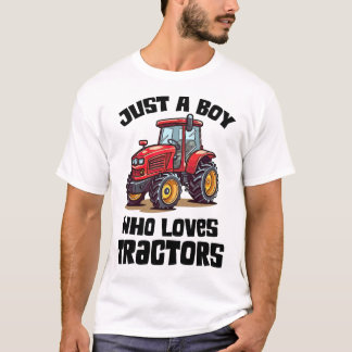 Solo Un Niño Que Ama Las Camisetas Tractores, Cump