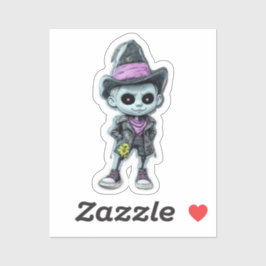 Solo un niño y su Pegatina de imaginación