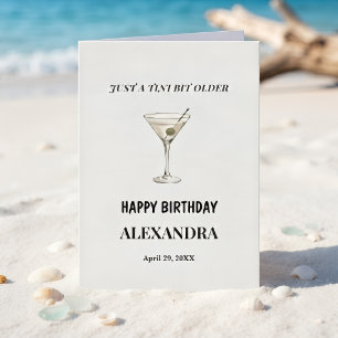 Solo un poquito mayor Tarjeta de cumpleaños Martin