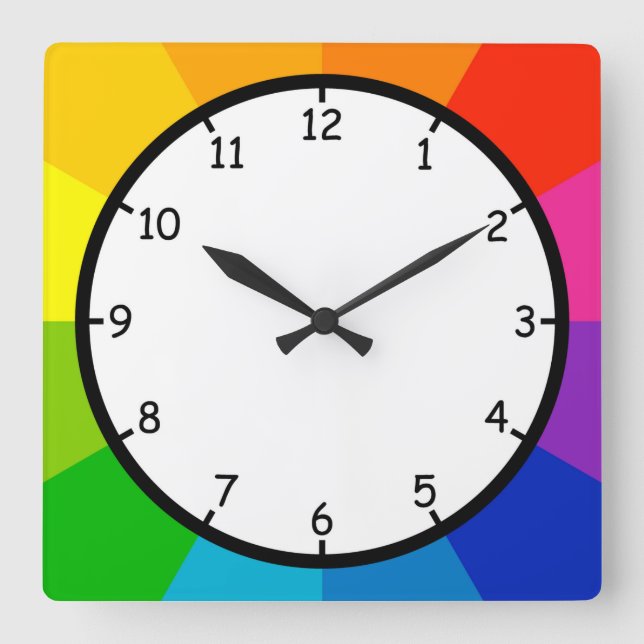 Sólo un reloj de pared de la rueda de colores dive (Anverso)