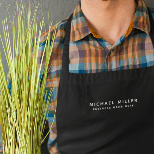 sólo un simple y minimalista delantal negro con no