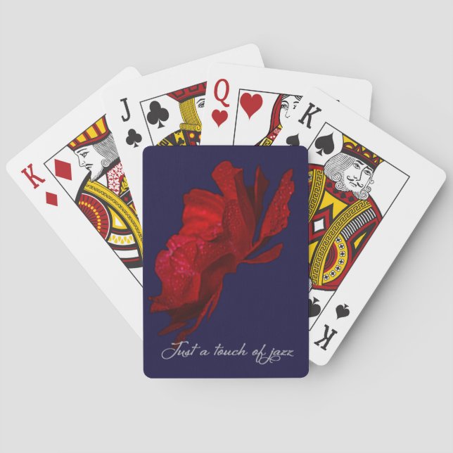 Sólo un toque de Jazz Dewy Rosa jugando cartas (Reverso)