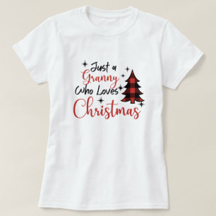 Sólo una abuela que ama a los Navidades camisetas