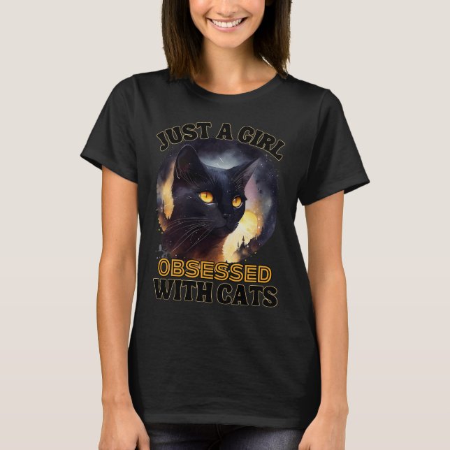 Solo una camiseta de gato Chica (Anverso)