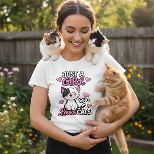 Solo una chica que ama a los gatos Camiseta de gat