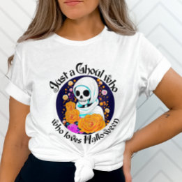 Solo una chica que ama la camiseta gris de Hallowe