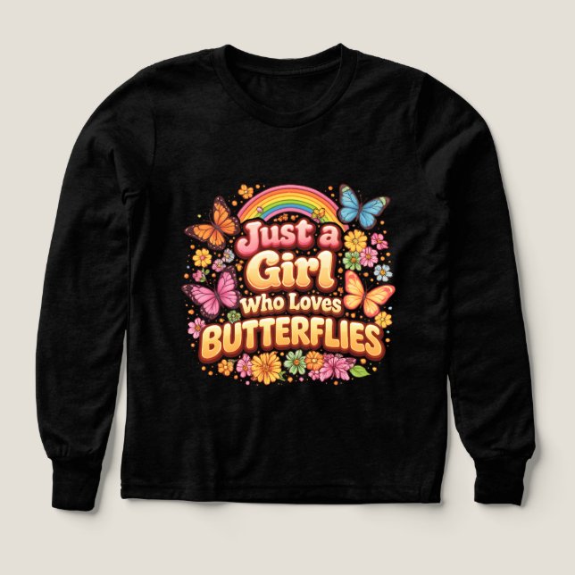Solo una Chica que Ama las Mariposas – Lindo Flora (Diseño frontal)
