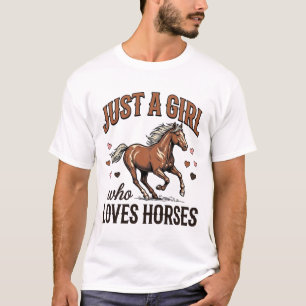 Solo Una Chica Que Ama Los Caballos Camiseta Vinta