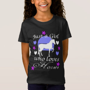 Sólo Una Chica Que Ama Los Caballos en Camiseta Mo