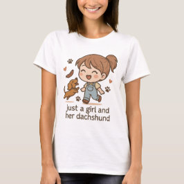 Sólo una Chica y su camiseta Dachshund - Cute Wien