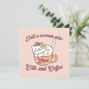 Sólo una mujer que ama los gatos y el café