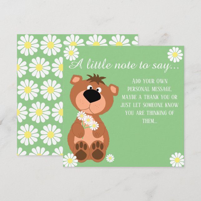 Sólo Una Nota Para Decir Un Oso Cubierto (Anverso / Reverso)