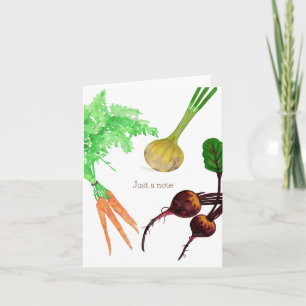 Sólo una nota Trío vegetal Notecards