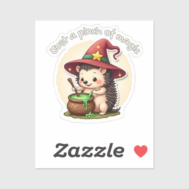 Sólo una pulgada de magia - Pegatina de Cute Hedge (Hoja)