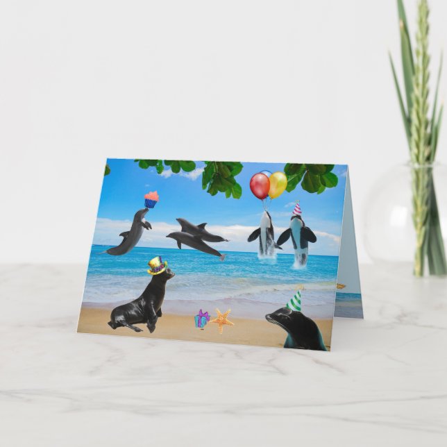 Solo una tarjeta de cumpleaños de Sealife realment (Anverso)