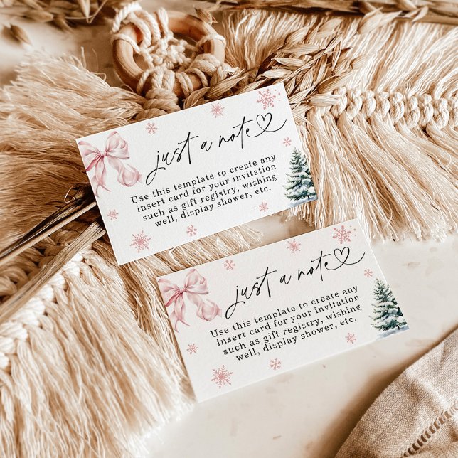 Solo una tarjeta de nota, Baby Shower con copo de  (Subido por el creador)