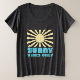 Sólo Vibes Sunny - Gráfico Retro Sunshine Negrita