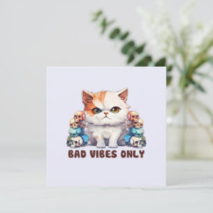 Sólo vibraciones malas - Diseño gótico de gatos y