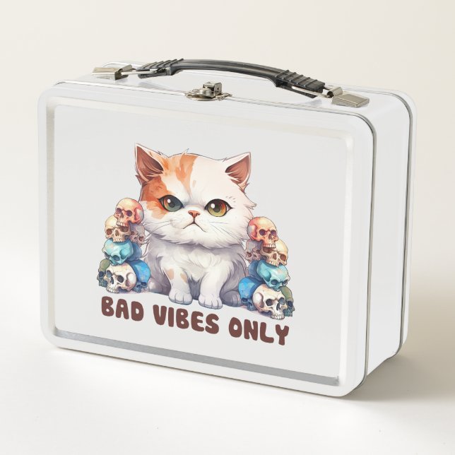 Sólo vibraciones malas - Diseño gótico de gatos y  (Anverso)