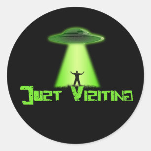 Sólo visitando Pegatina