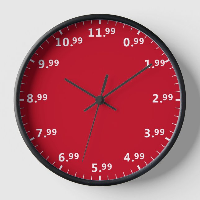 Sólo X 99 centavos reloj - Divertido reloj del ven (Anverso)