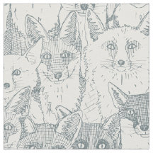 sólo zorros pizarra tela blanca suave