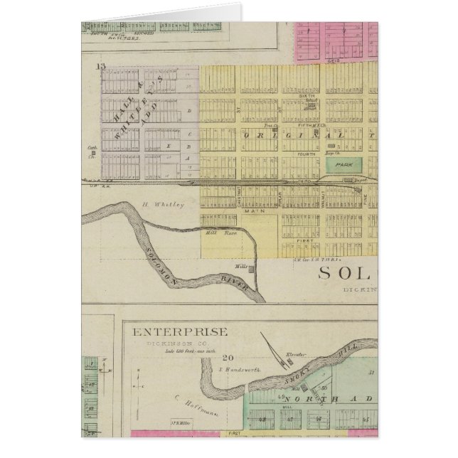 Solomon, Enterprise, Dillon, Detroit, Kansas (Frente)