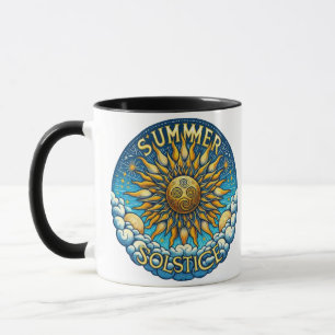 Solsticio de verano 11oz negro taza