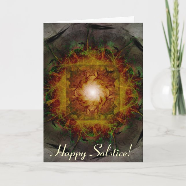 ¡Solsticio feliz! Tarjeta (Anverso)