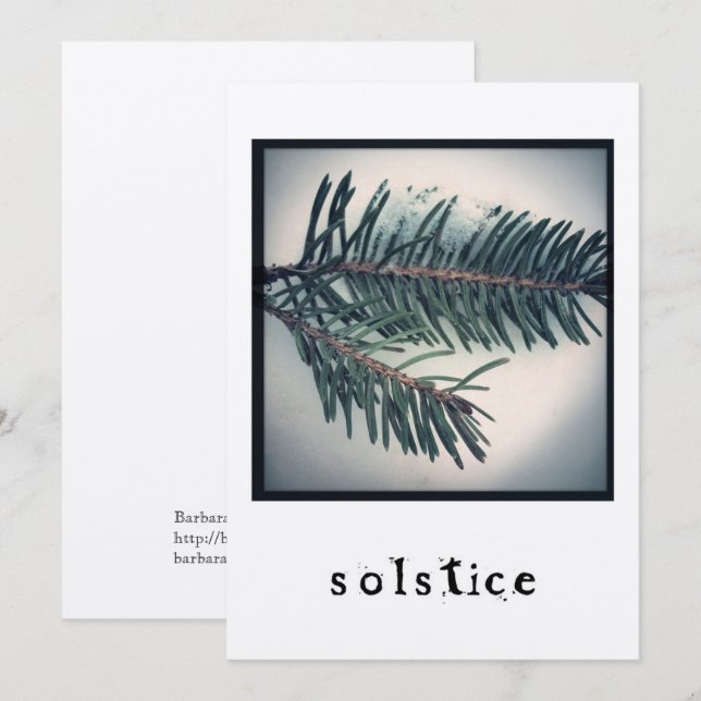 Solsticio - Tarjeta de vacaciones (Anverso / Reverso)