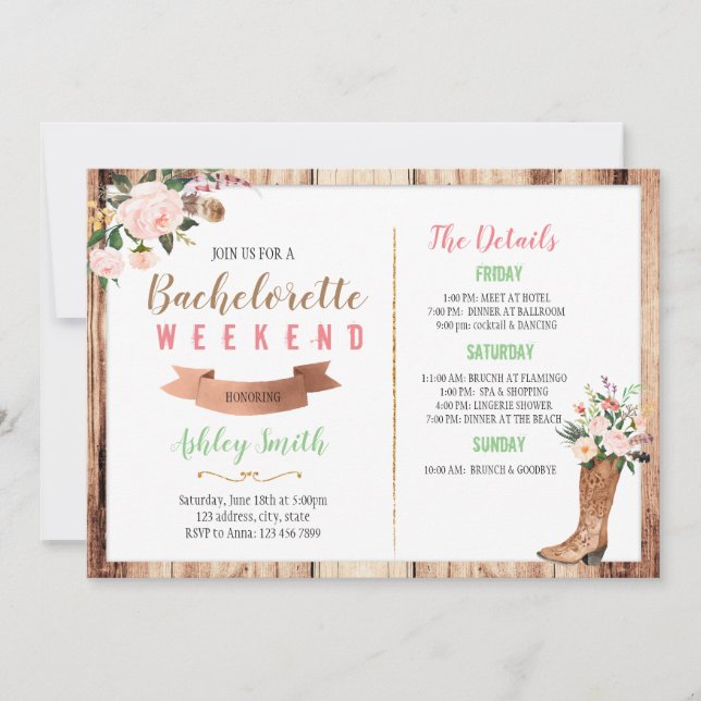 Soltera occidental con invitación tineraria (Anverso)