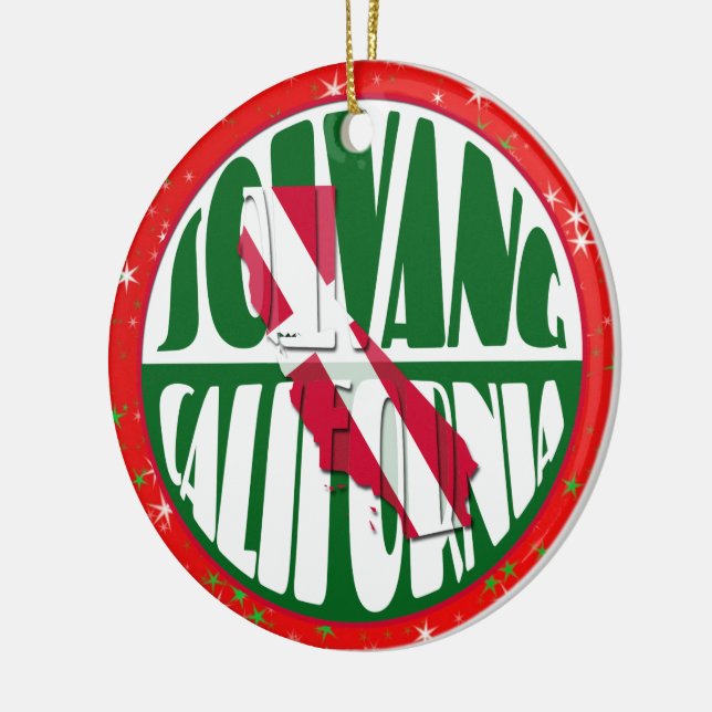 Solvang CA Ornamento navideño danés-americano (Izquierda)